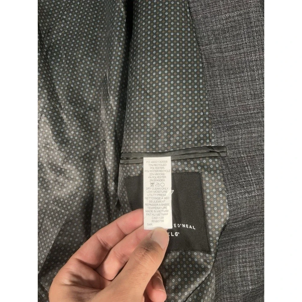 Shaquille O'neal Blazer Jacket Men 54R Gray Plaid Sport Coat XLG